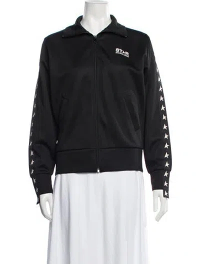Pre-owned Golden Goose Graphic Print Jacket In Black