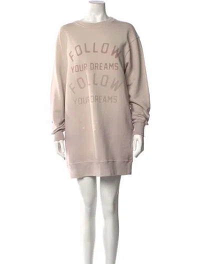 Pre-owned Golden Goose Graphic Print Mini Dress W/ Tags In Purple