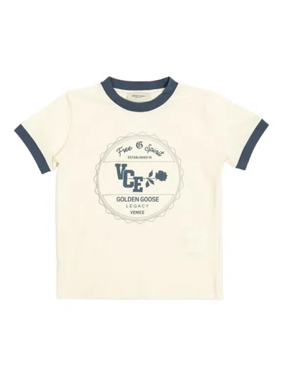 Golden Goose Kids' Graphic-print T-shirt In White