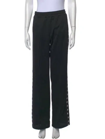 Pre-owned Golden Goose Graphic Print Wide Leg Pants In Black