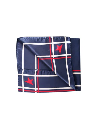 Golden Goose Graphic Printed Foulard In Blue