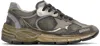Golden Goose Gray & Khaki Dad-star Sneakers In 82841 Black/silver/k