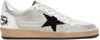Golden Goose Gray & Silver Ball Star Ltd Sneakers In Lt Slvr/blck/wht/slv