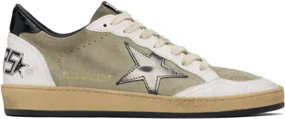 GOLDEN GOOSE GRAY & WHITE BALL STAR SNEAKERS