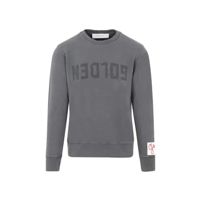 Golden Goose Gray Cotton Golden Sweatshirt In Animal Print