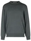 Golden Goose Cotton Ribbed Crewneck In Grey
