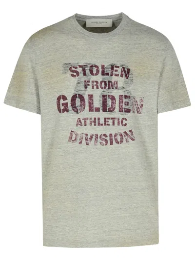 GOLDEN GOOSE GRAY COTTON T-SHIRT