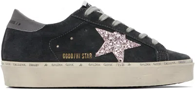 Golden Goose Gray Hi Star Sneakers In Asplt/pink/grey60537