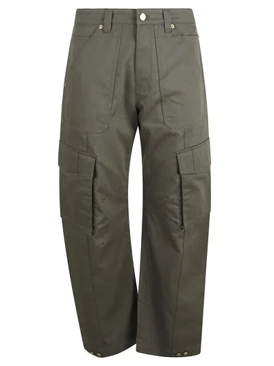 Golden Goose Leniin Two Pocket Cargo Pants In Ivy Green