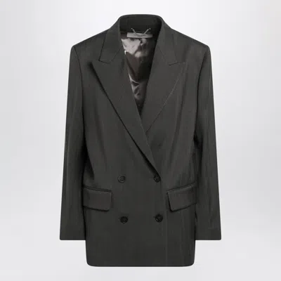 Golden Goose Green Journey Blazer In Viscose And Wool Blend In Black