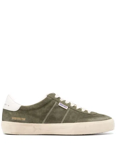 GOLDEN GOOSE GREEN LOW TOP SNEAKERS