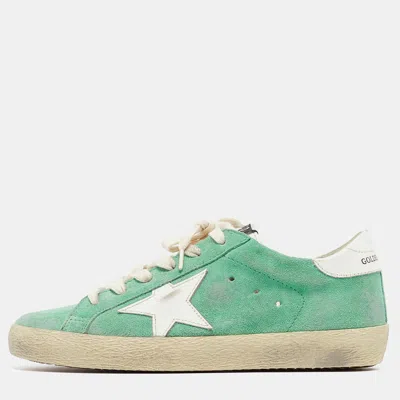 Pre-owned Golden Goose Green Suede Superstar Sneakers Size 36
