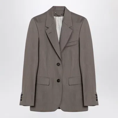 Golden Goose Greige Single Breasted Jacket In Wool In Brown