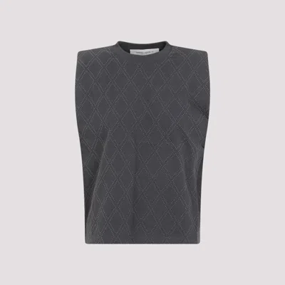 GOLDEN GOOSE GREY MINI-STUDS T-SHIRT