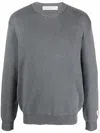 Golden Goose Grey Crewneck Sweater With Maxi Logo Lettering On The Rear In Multi