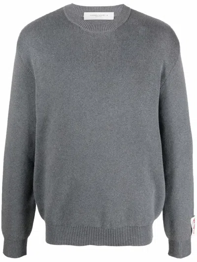 GOLDEN GOOSE GOLDEN GOOSE GREY COTTON-BLEND SWEATER