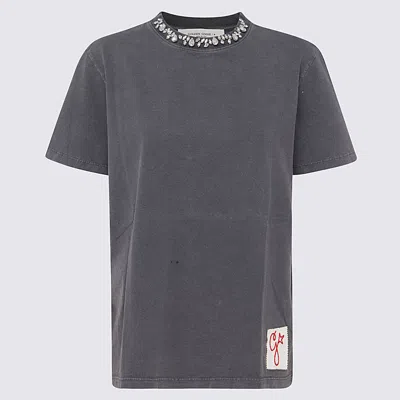 GOLDEN GOOSE GREY COTTON T-SHIRT