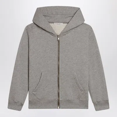 GOLDEN GOOSE GREY COTTON ZIP SWEATSHIRT