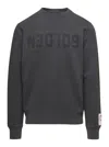Golden Goose Golden M S Regular Sweatshirt Distressed Cotton Jersey With Logo Clothing In Gray