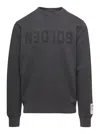 Golden Goose Golden M S Regular Sweatshirt Distressed Cotton Jersey With Logo Clothing In Gray