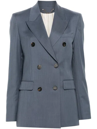 GOLDEN GOOSE GREY JOURNEY DOUBLE-BREASTED BLAZER