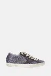Golden Goose Grey Lace Up Sneakers In Blue