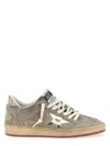 Golden Goose 'star Emblem' Perforated Sneakers With Metallic Accent In Gray