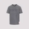 Golden Goose T-shirt In White Cotton With Iconic Logo Star In Grey