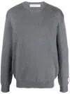 Golden Goose Grey Crewneck Sweater With Maxi Logo Lettering On The Rear In Grey