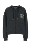 Golden Goose Deluxe Brand Dark Grey Cotton Oversize Ottaviano Sweatshirt In Green