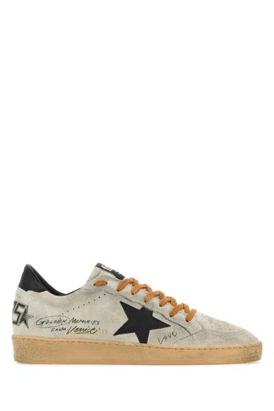 Golden Goose Grey Suede Ball Star Sneakers In Neutral