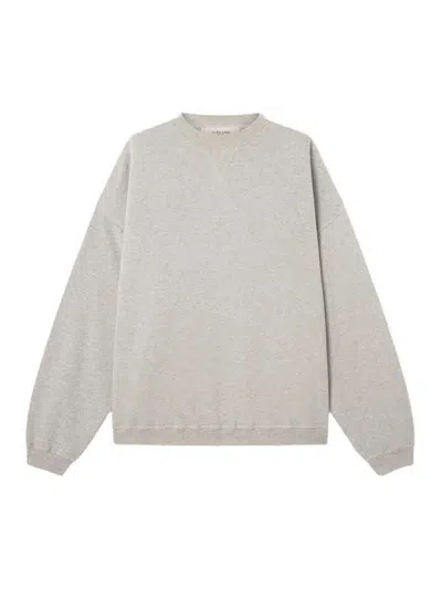 Golden Goose Grey Sweatshirt With Red Logo In Gray