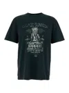 Golden Goose Grey T-shirt With Graphic Print On The Front And Details With Tears In Cotton Man In Black
