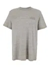 Golden Goose Grey T-shirt With Print On The Front And Maxi Print On The Back In Grey