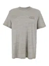 Golden Goose Grey T-shirt With Print On The Front And Maxi Print On The Back In Grey