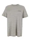 Golden Goose Grey T-shirt With Print On The Front And Maxi Print On The Back In Gray