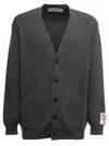 Golden Goose Cotton V-necked Cardigan In Grey