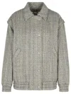 Golden Goose Grey Wool Blend Bomber Jacket In Grey