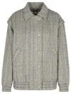 Golden Goose Grey Wool Blend Bomber Jacket In Grey