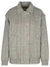 Golden Goose Grey Wool Blend Bomber Jacket In Grey