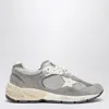 Golden Goose White Low-top Sneakers With Suede Inserts And Side Star In Leather Man In Gray