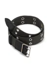 Golden Goose Grommet Belt In Black