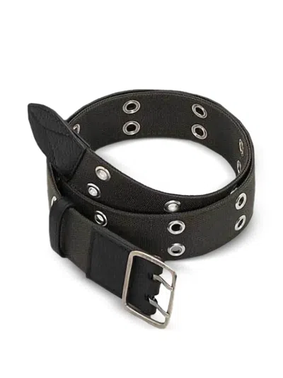 Golden Goose Grommet Belt In Black
