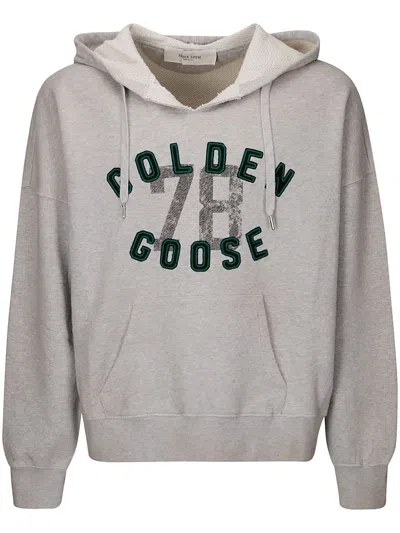 GOLDEN GOOSE JOURNEY UNISEX HOODIE RIBBED SIDE ORGANIC COTTON FLEECE V