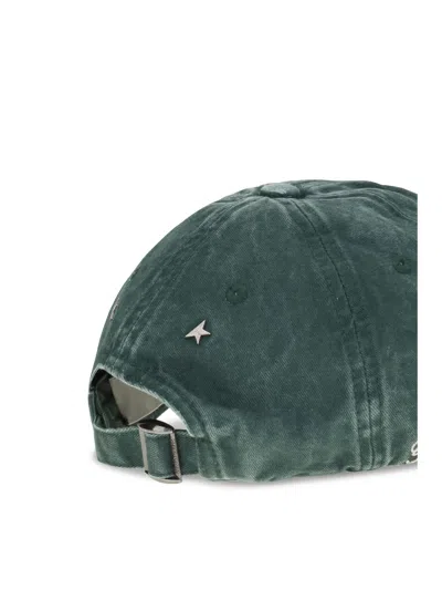 Golden Goose Gup02837p002618 Embroidered Cotton Baseball Cap In Green