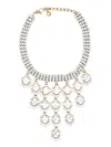 Golden Goose Crystal Stones And Baguettes Multi Pendant Neckalce Jewelry Gold In Gold