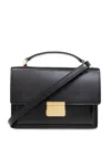 Golden Goose 'venezia' Black  Hand Bag With Lettering Logo And Clasp Closure In Black  
