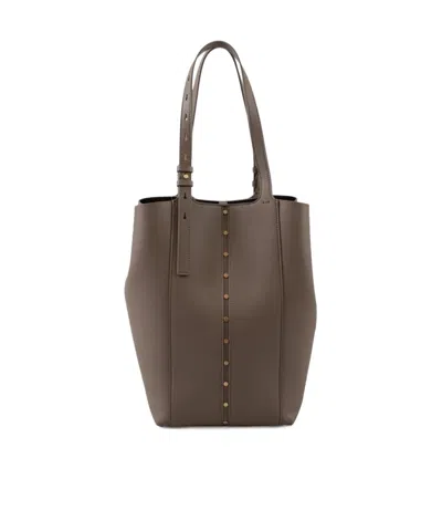 GOLDEN GOOSE STUDDED LEATHER TOTE BAG