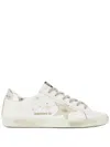 Golden Goose Stardan Sneakers With Silver Metallic Leather Star And Heel Tab In White