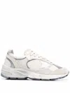 Golden Goose Running Dad Textured Sneakers In White